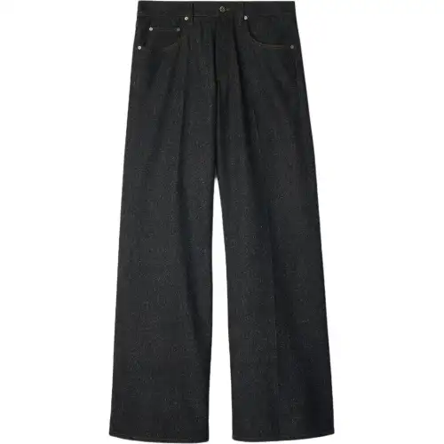Burberry Jeans Men's Blue Moderate Straight Fit Pants