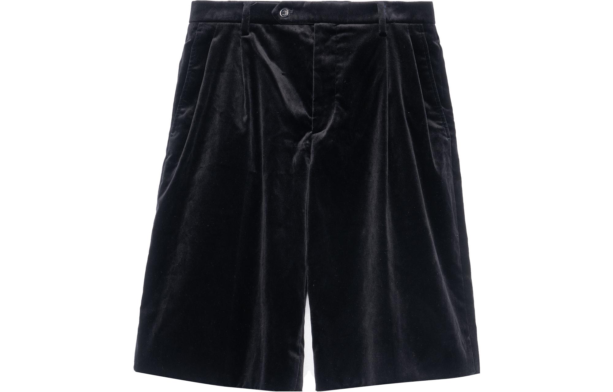 GUCCI Gucci, fashionable elastic swan for leisure, black shorts, men's style