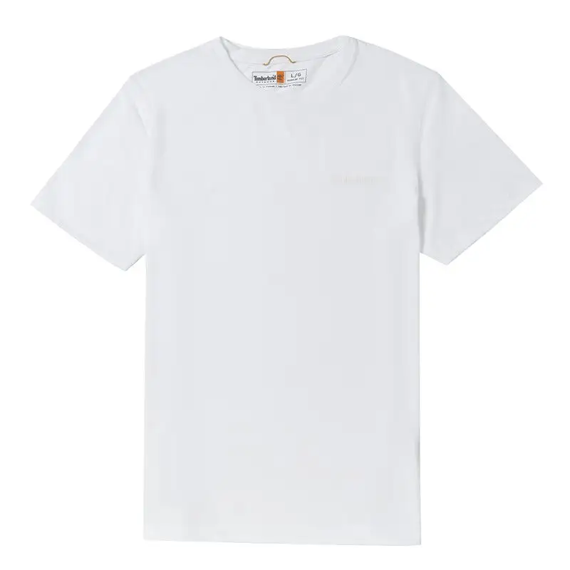 Timberland T Shirts Men's White Crew Neck Moderate Straight Fit