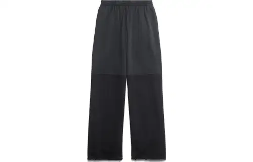 Balenciaga Casual Pants Men's Black Moderate Straight Fit Pants