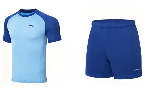 Li Ning Table Tennis Clothing Sets Unisex New Aurora Blue+Shadow Purple Blue