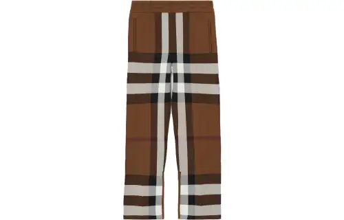 Burberry Men Check-print Track Pants Brown