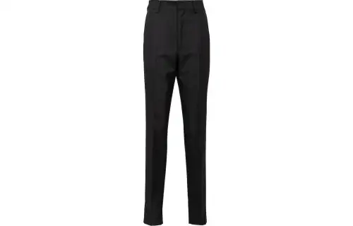 Prada pressed-crease wool-mohair trousers