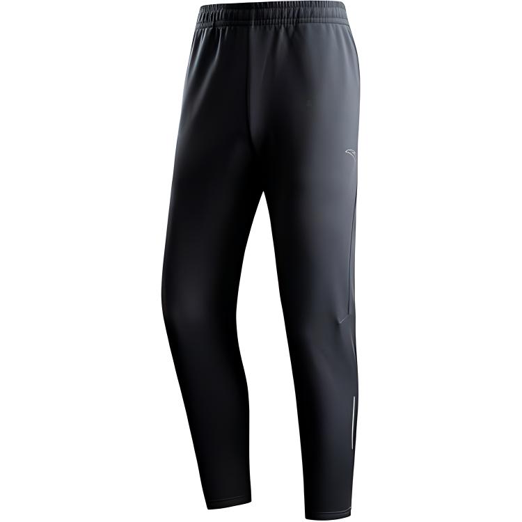 Anta Running Collection Casual Solid Color Fleece Lined Thermal Running Pants Men’s Castle Gray