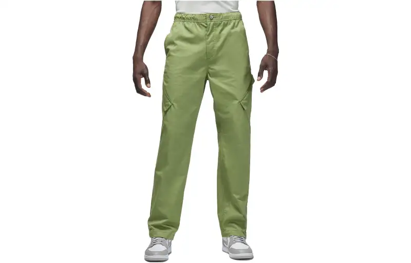Jordan ESSENTIALS Casual Pants Men's Light Green Moderate Straight Fit Pants