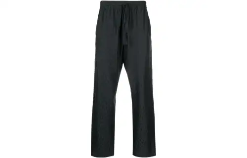 OFF-WHITE logo-jacquard silk-blend trousers