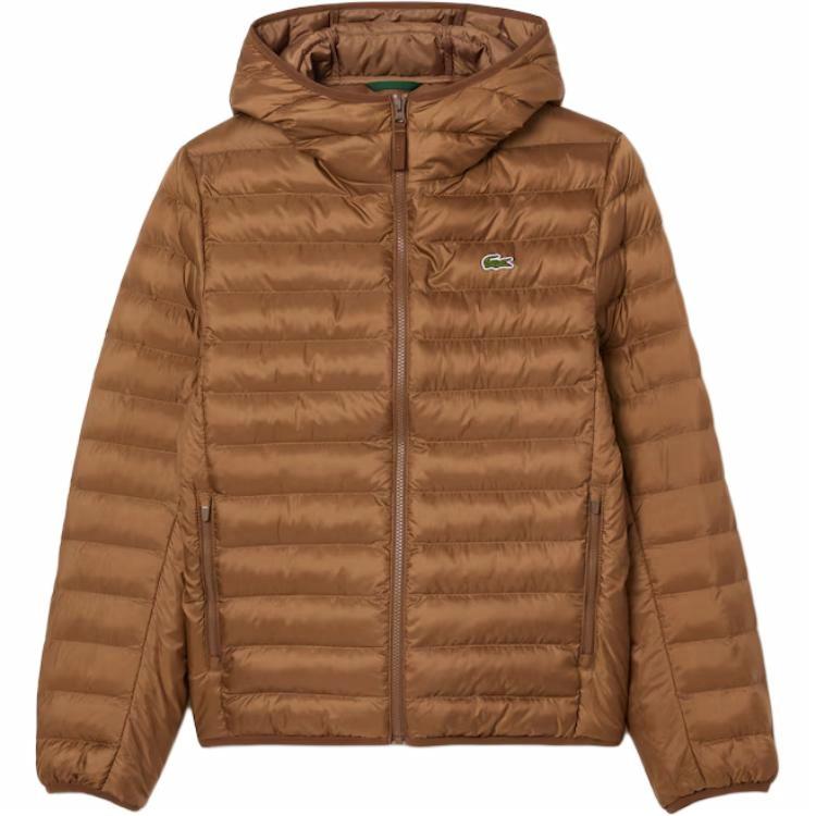Мужская куртка LACOSTE Однотонная (каки/капучино)