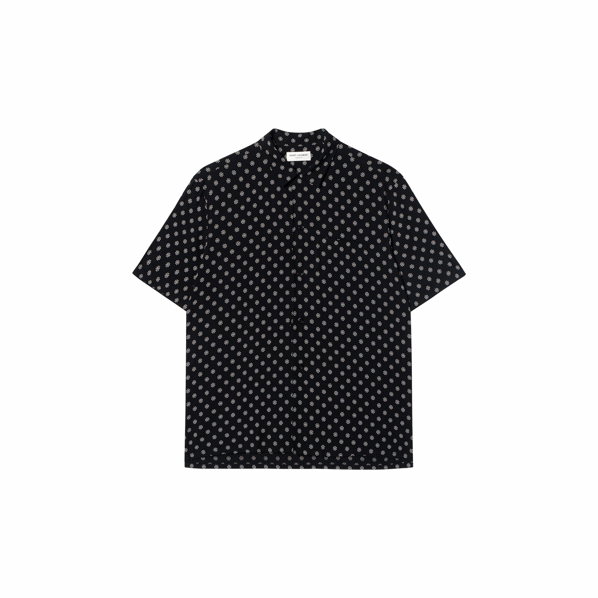 Мужская рубашка Saint Laurent SS22 (черная)