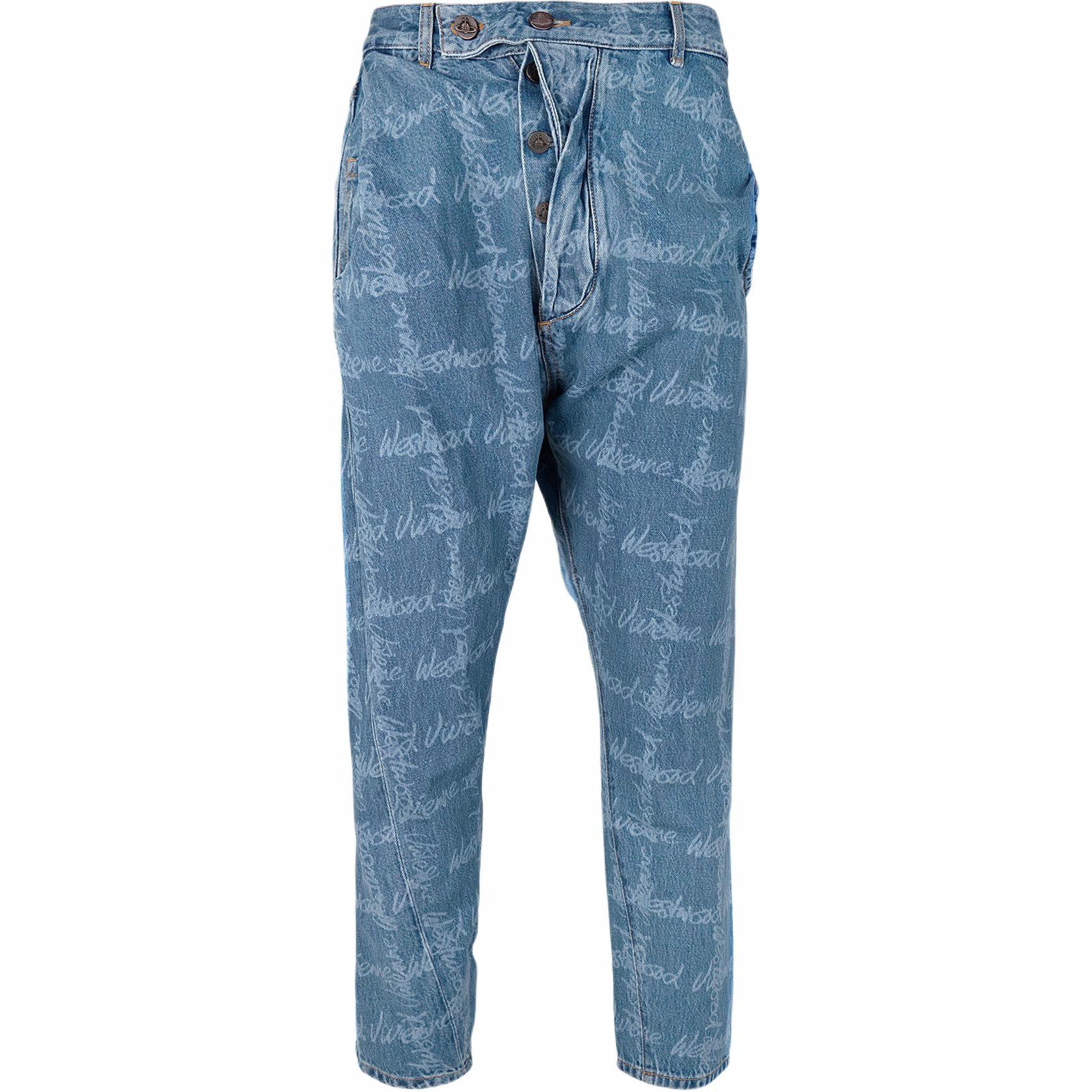 Мужские джинсы Vivienne Westwood Drunken (синие)