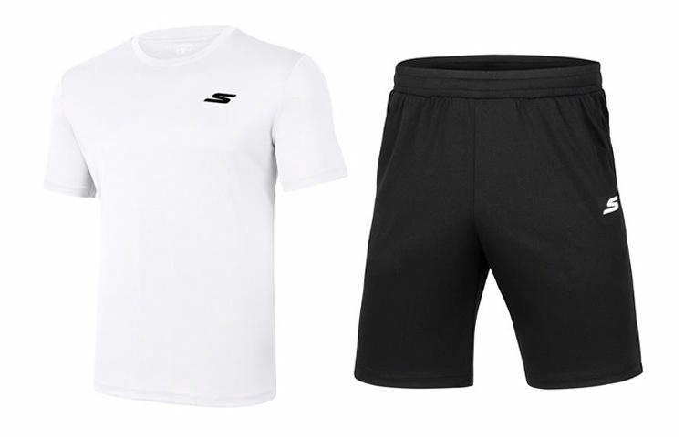 Мужской костюм Skechers T-shirt & Shorts (белый)