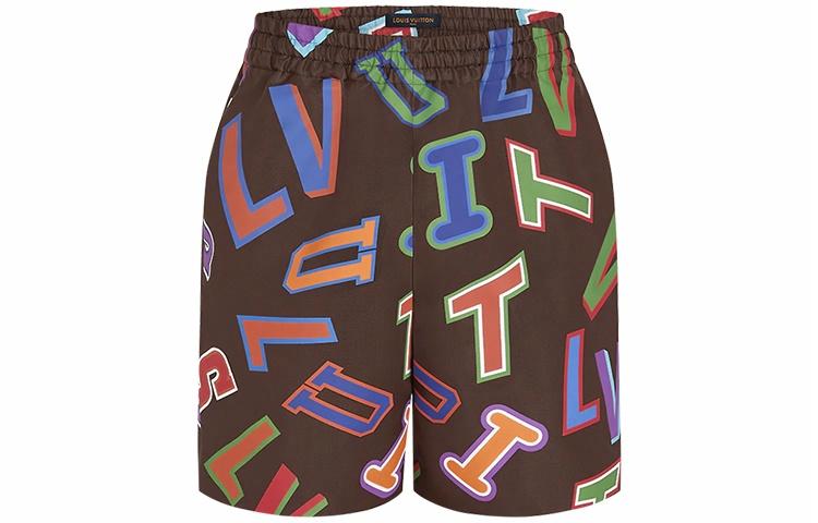 Мужские шорты Louis Vuitton x NBA Logo (глубокий коричневый) — фото 1