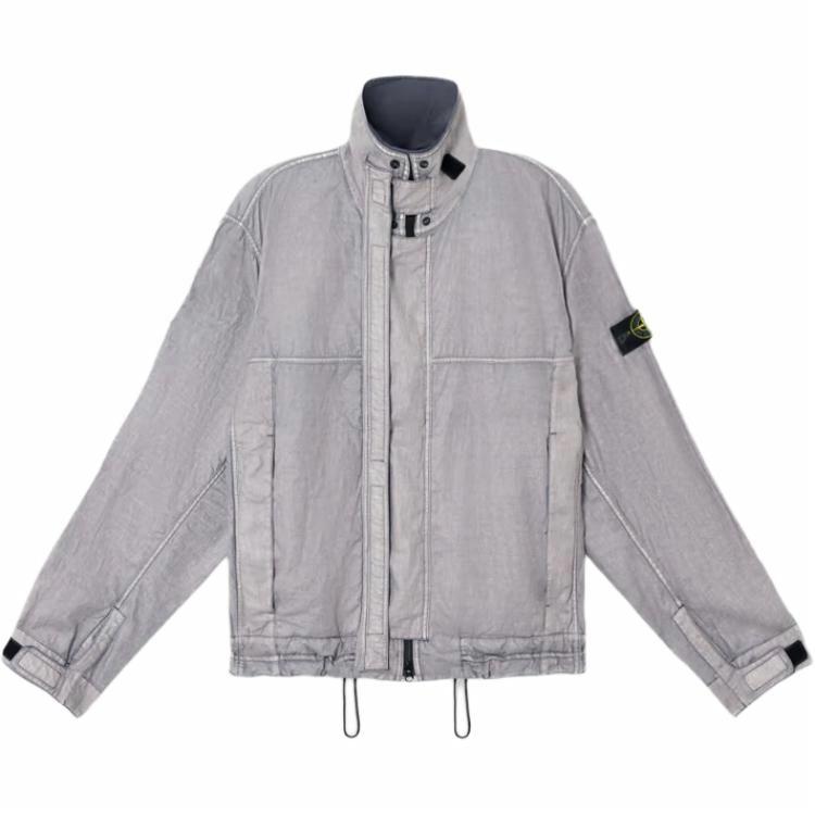 Мужская куртка Stone Island с патчем (синяя)