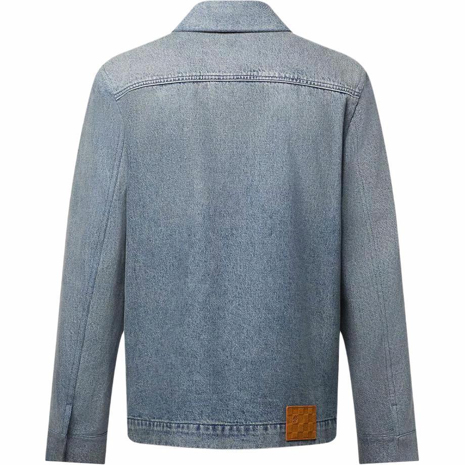 Мужская куртка Louis Vuitton SS25 Denim Jacket (синяя) — фото 2