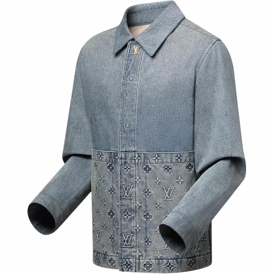 Мужская куртка Louis Vuitton SS25 Denim Jacket (синяя) — фото 3