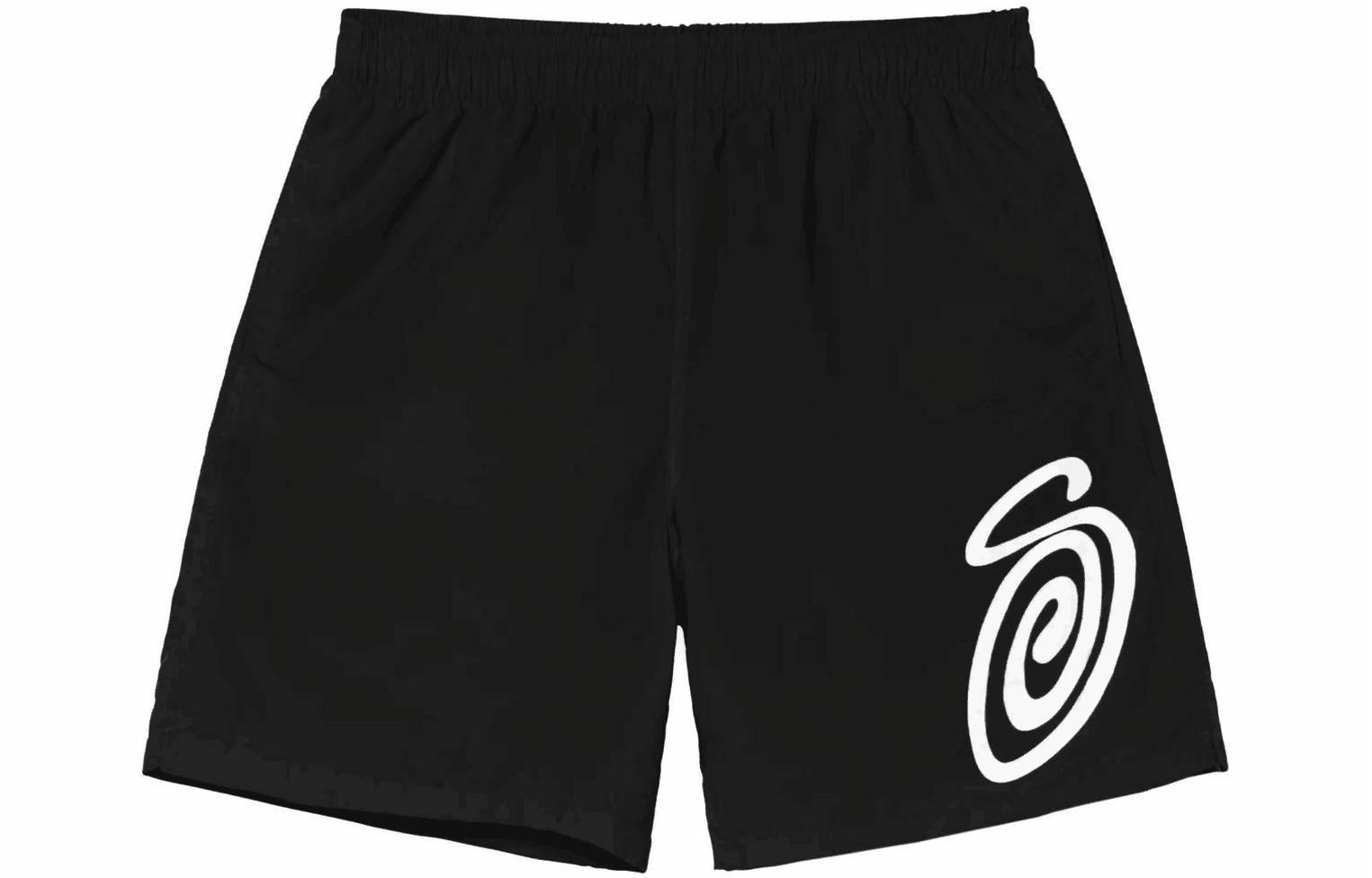 Шорты Stussy Curly S (черные)