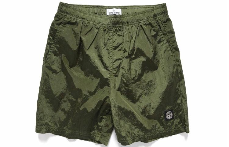 Мужские штаны STONE ISLAND Nylon Metal Shorts (зеленые)