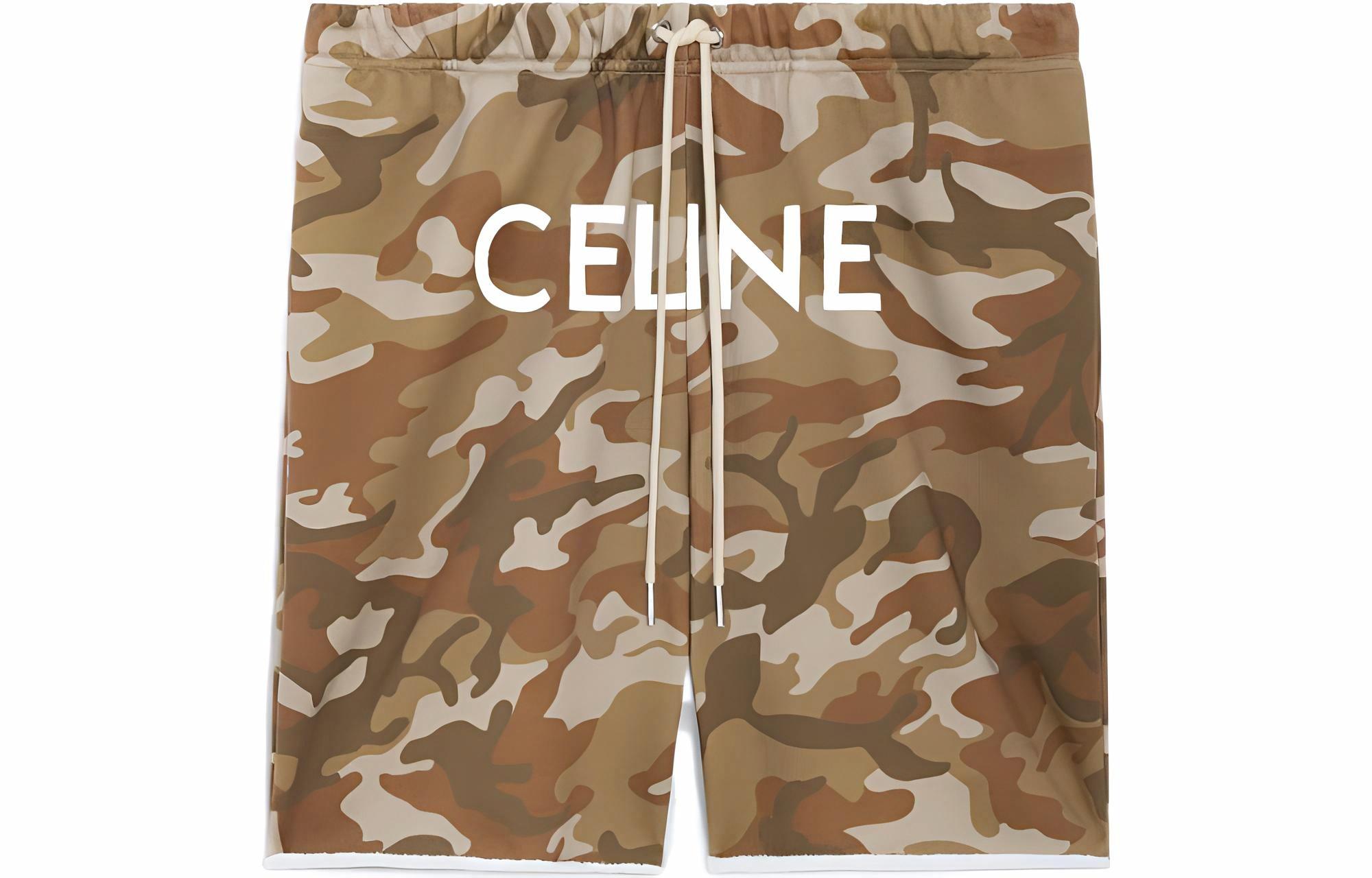Мужские шорты CELINE Camo (коричневые)