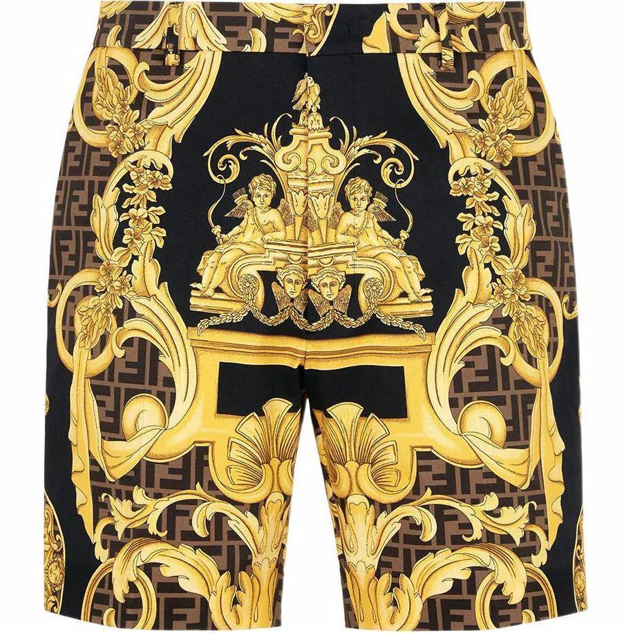 Мужские шорты Fendi Floral Shorts (разноцветные)