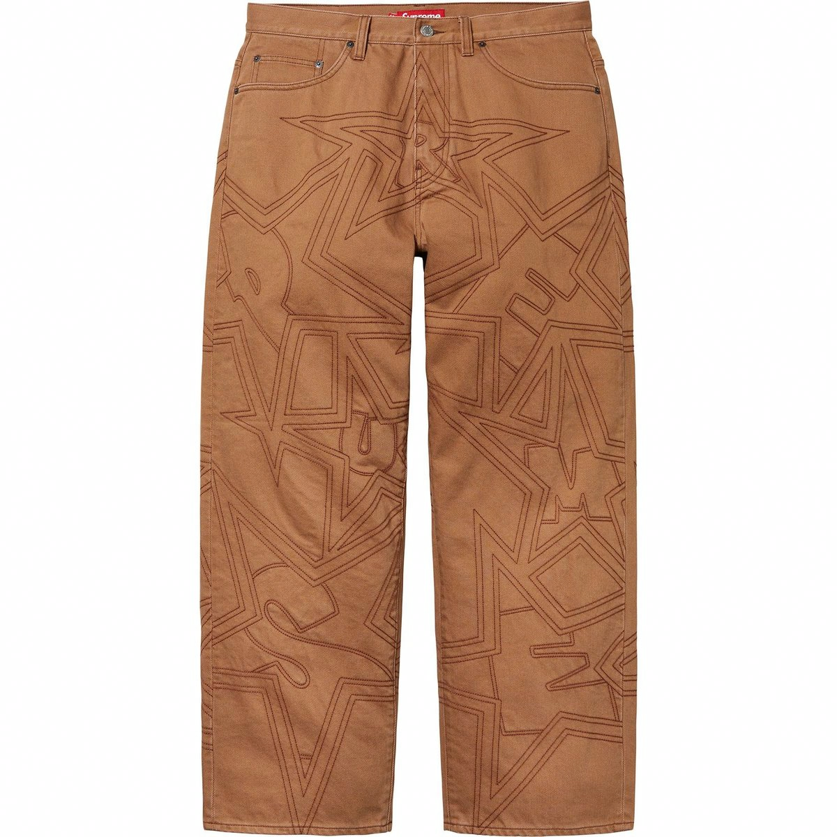 Джинсы Supreme Stars Topstitch Baggy Jean (синие)