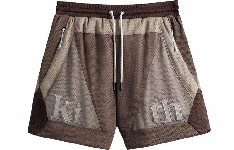 Мужские шорты KITH KITH Palette Turbo Short Mantle Logo (коричневые)