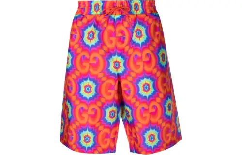 GG-pattern swim shorts