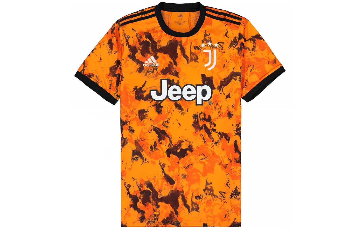 Adidas, sports football T-shirt, orange football uniform