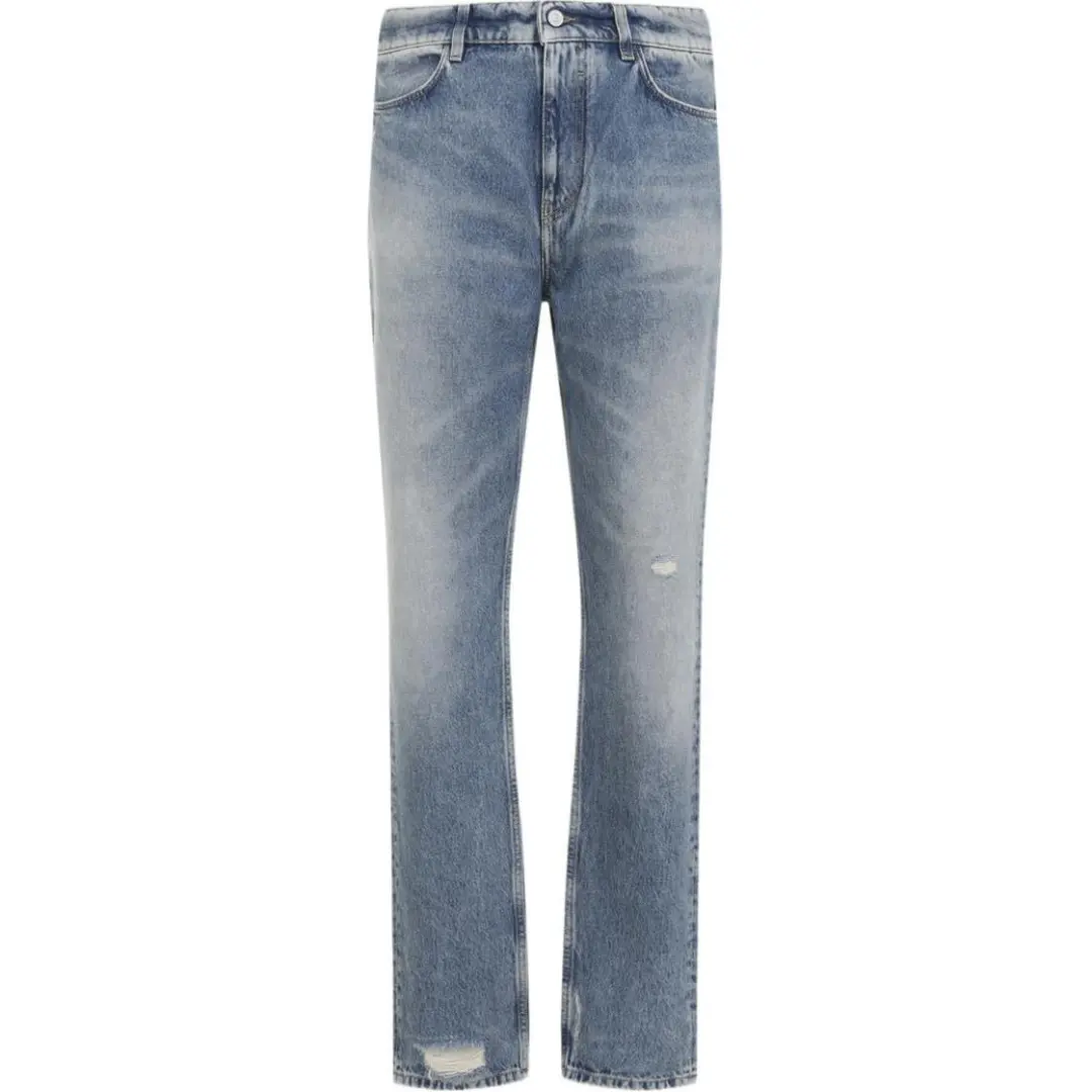 Givenchy Logo Embroidered Distressed Jeans