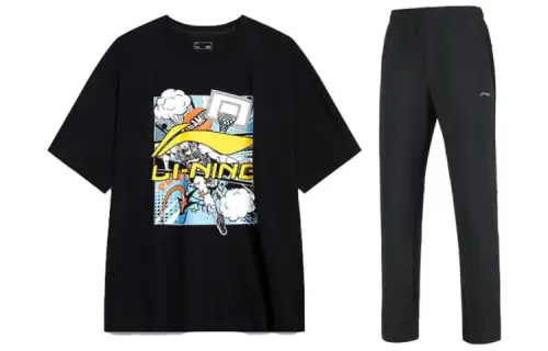 Li Ning Casual Sportswear Men's Crew Neck Moderate