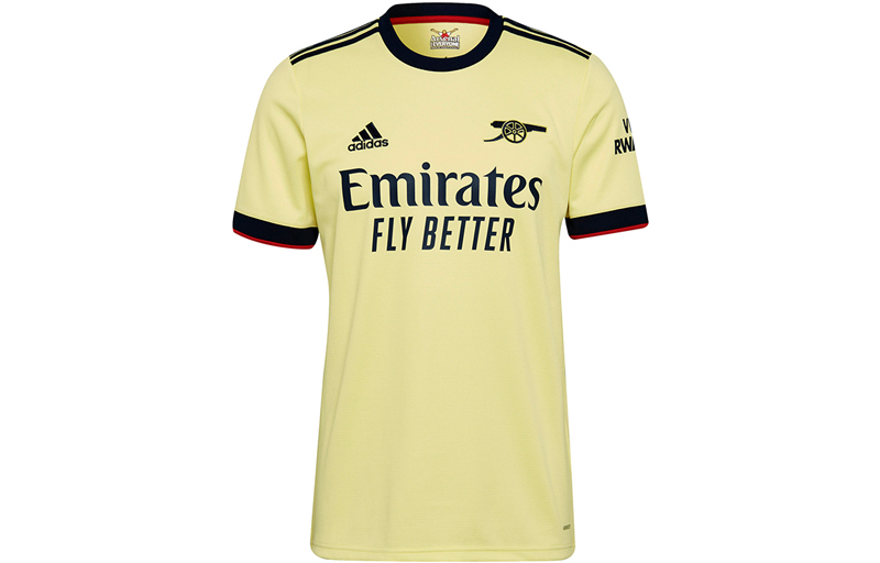 Adidas, sports football yellow football uniform, with short sleeve