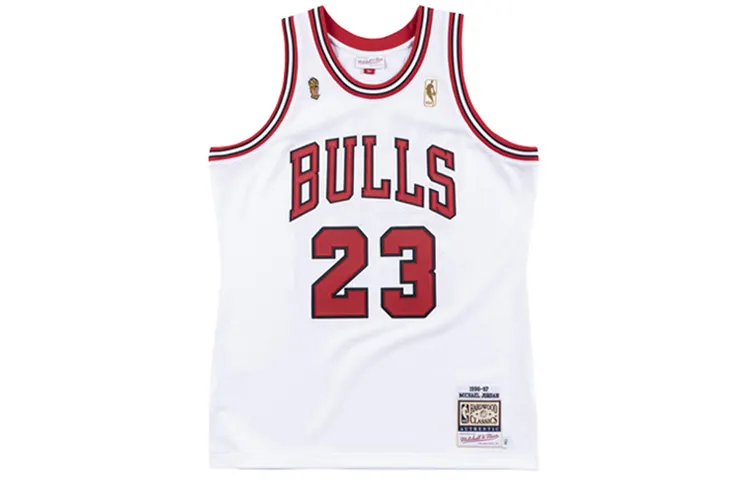 Mitchell & Ness NBA Retro Sports Jersey AU Player Version 1996-97 Season Bulls Michael Jordan No. 23 Couple Style White