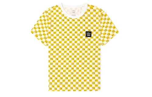 Vans Crop Tops Women's Yellow Crew Neck Moderate