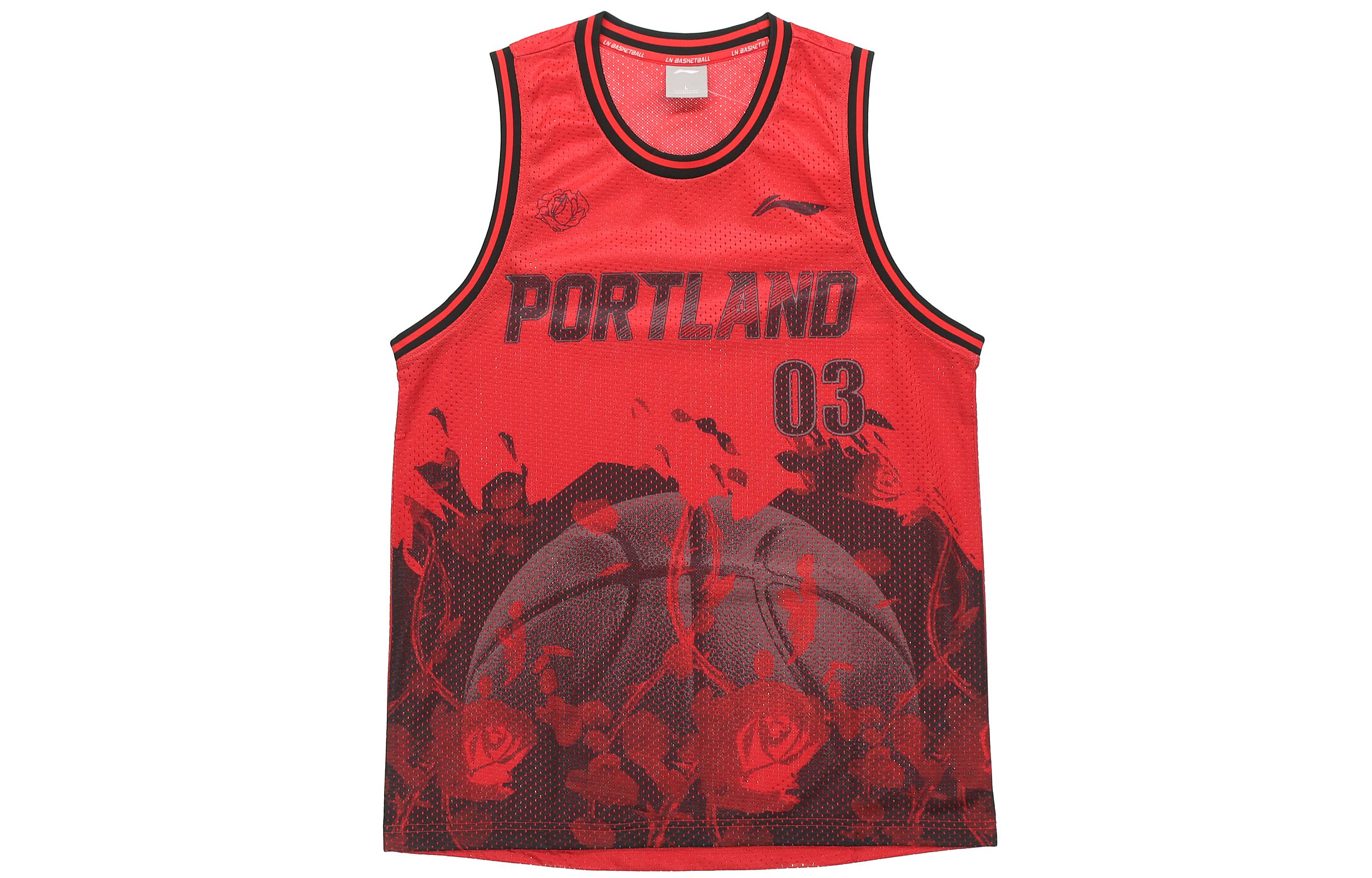 Li Ning Sports Basketball Collection Basketball Jersey Men’s Bright Neon