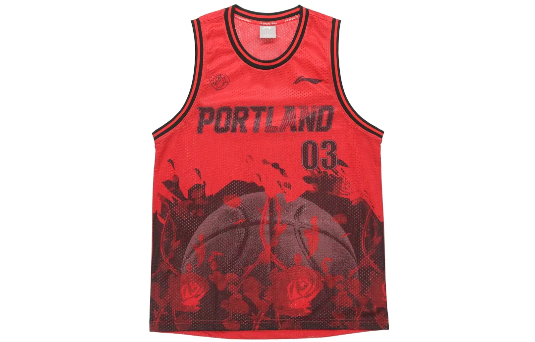 Li Ning Sports Basketball Collection Basketball Jersey Men's Bright Neon
