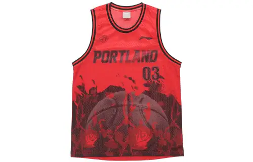 Li Ning Sports Basketball Collection Basketball Jersey Men's Bright Neon