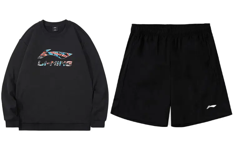 Li Ning Casual Sportswear Men's Crew Neck Moderate