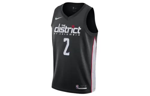 Nike NBA Wizards John Wall No. 2 City Edition SW Fan Edition Basketball Game Sports Vest Men's Black