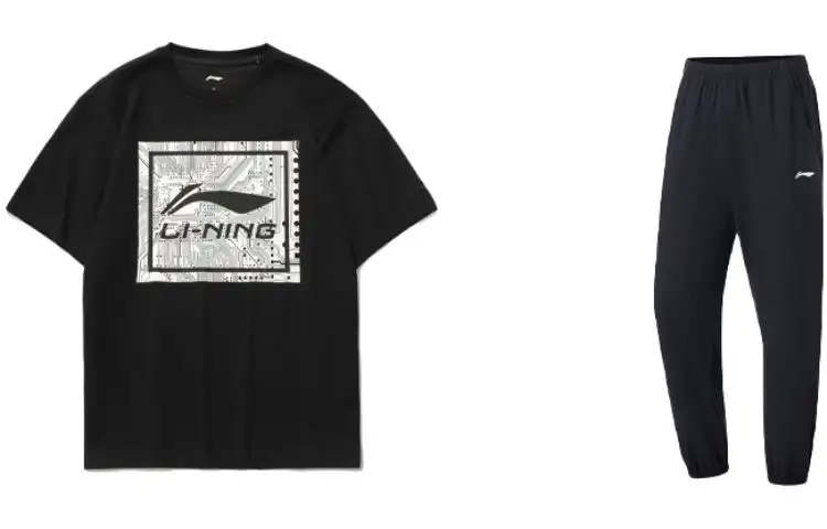Li Ning Sports Fashion Collection Casual Sportswear Men's Crew Neck Moderate