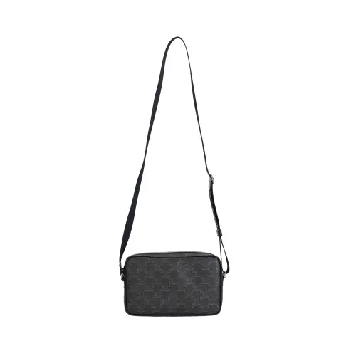CELINE Triomphe Cow Leather Camera Bag, Shoulder Bag, Crossbody Bag Medium Men's Brown