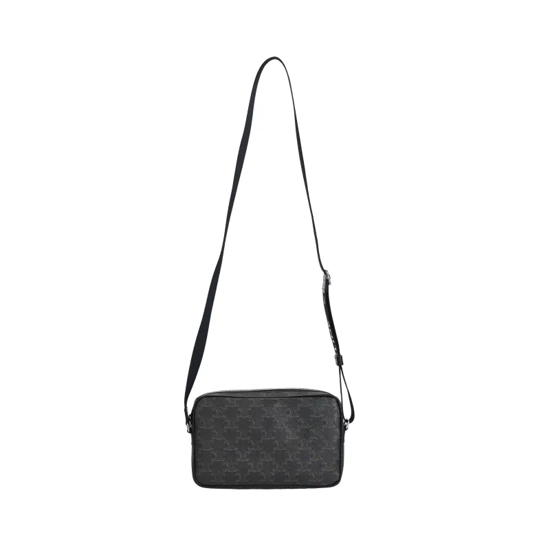 CELINE Triomphe Cow Leather Camera Bag, Shoulder Bag, Crossbody Bag Medium Men's Brown