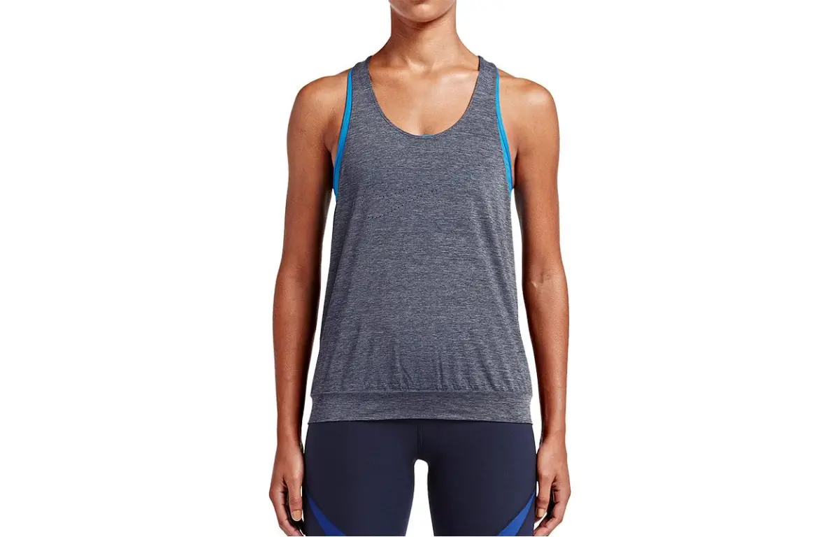 Nike Tank Tops Women's Gray Moderate Straight Fit
