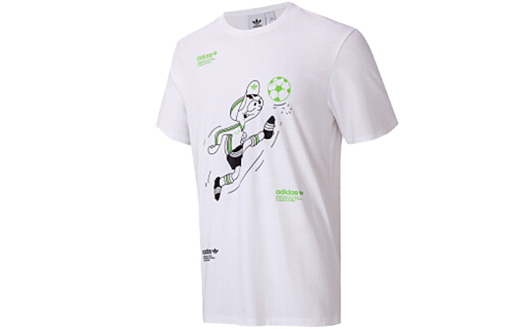 Adidas Originals Fun Graphic T2 T Shirt Men’s Pink White