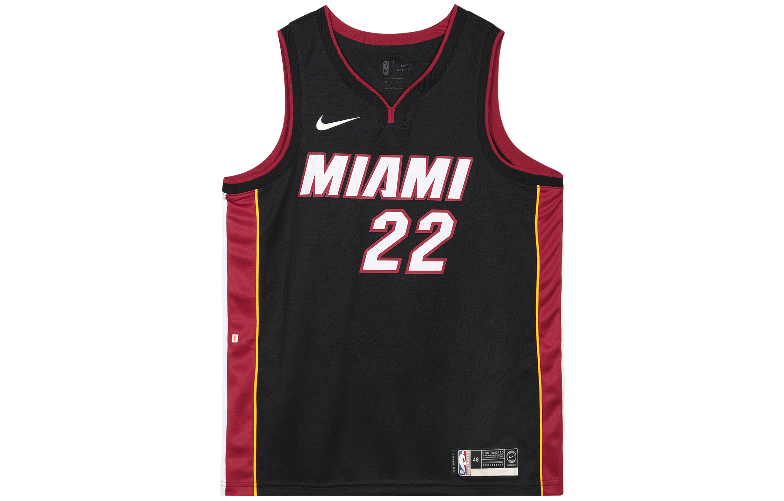 Nike NBA Jersey Icon Edition Loose and moderate SW Fan Edition Miami Heat Butler No. 22 Retro Basketball Vest Men's Black