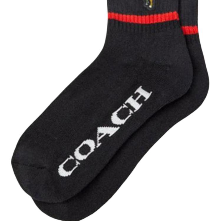 COACH SS25 Crew Socks Unisex Black