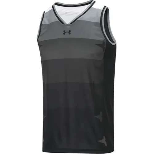Under Armour Basketball Jerseys Men's Black Moderate Straight Fit