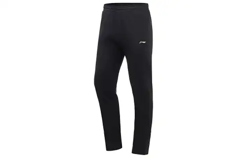 Li Ning Fleece Lined Thermal Casual Sports Pants Men's Standard Black