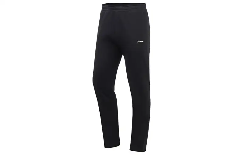 Li Ning Fleece Lined Thermal Casual Sports Pants Men's Standard Black