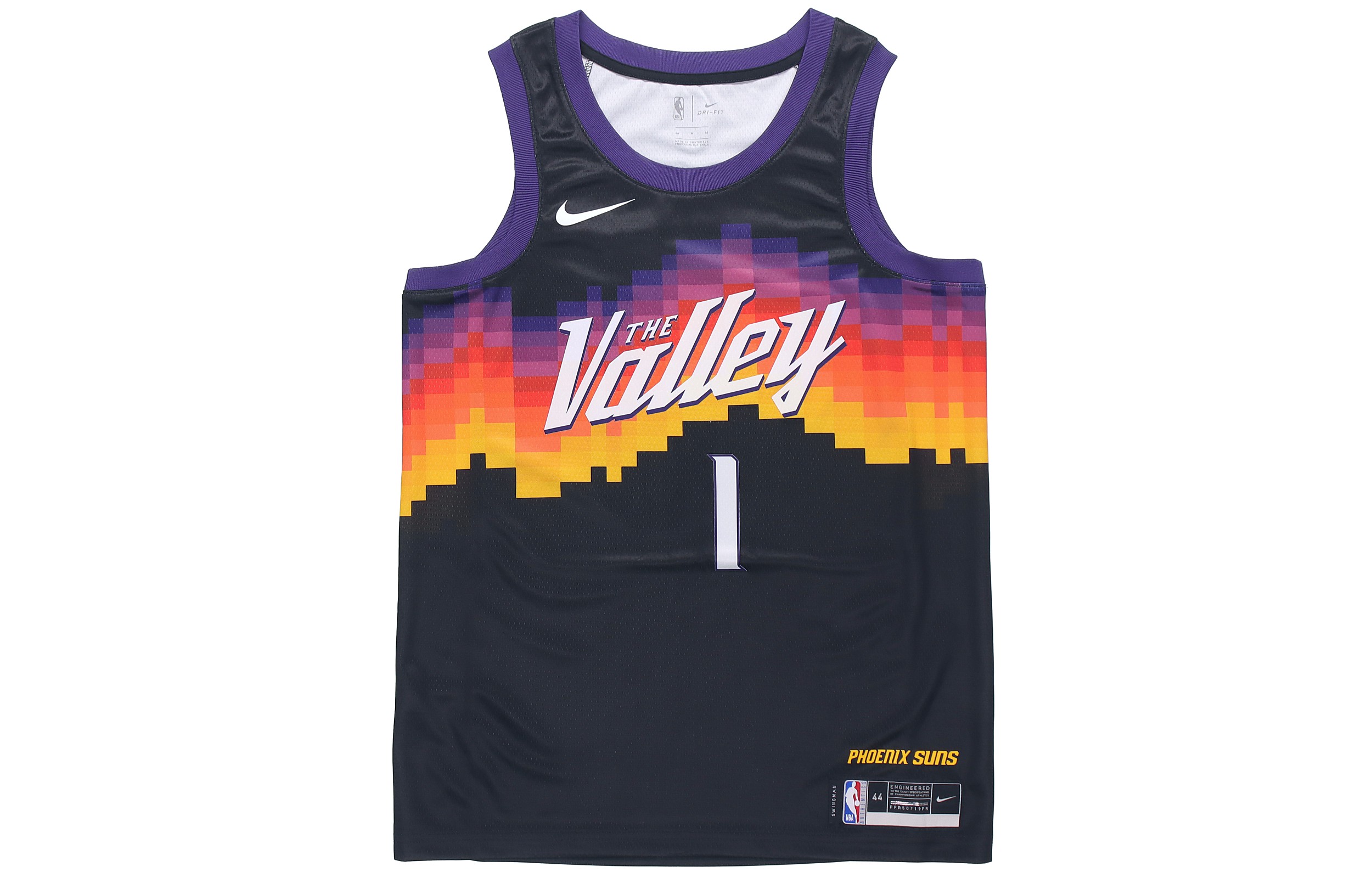 Nike NBA Retro Jersey Vest SW Fan Edition Suns Booker No. 1 Basketball Vest Men's Black