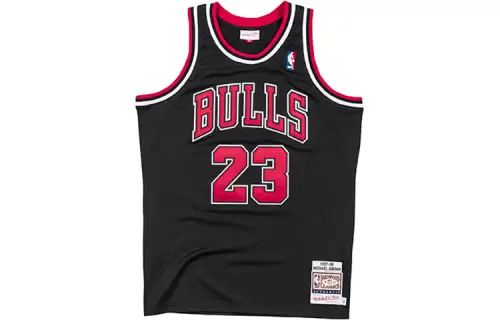 Mitchell & Ness AUTHENTIC Player Edition Collection NBA Retro Sports Jersey 97-98 Season Chicago Bulls Jordan No. 23 Basketball Vest Men's Black