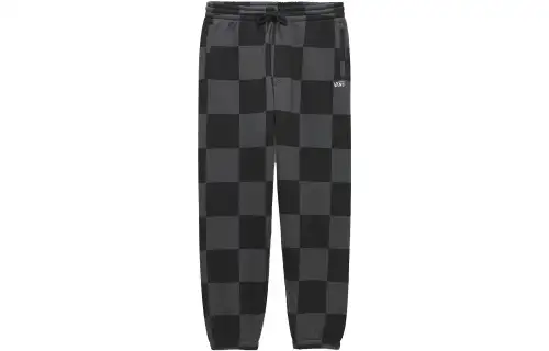Vans Big Check Casual Pants Men's Black Moderate Cuffed Pants