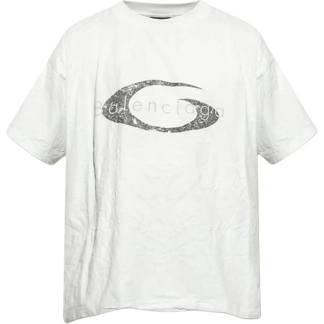 Balenciaga Vintage Loop Crewneck Boxy Fit T Shirt